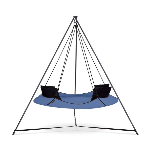 Синя градинска люлка със стойка - Hangout Pod-image-1