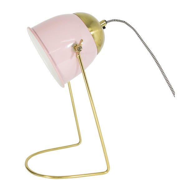 Розова настолна лампа Feathery, 16 x 36 cm - HF Living