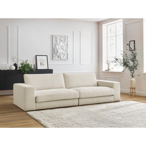 Бежов диван от рипсено кадифе 274 cm Leonard – Bobochic Paris-image-1