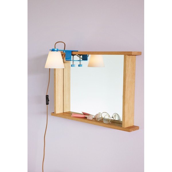 Синя настолна лампа със стъклен абажур (височина 23 cm) Lure – Hübsch-image-3