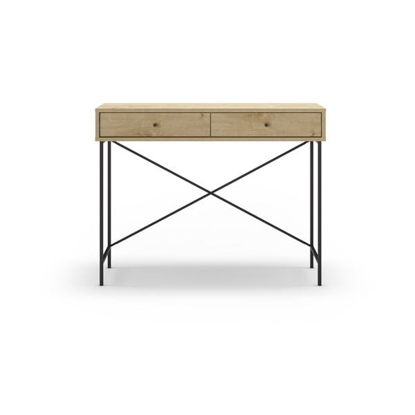 Конзолна маса с плот в дъбов декор в естествен цвят 35x110 cm Titan - Marckeric-image-4