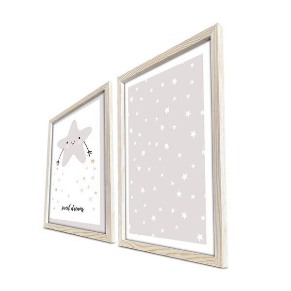 Детски картини в комплект от 2 броя 38x53 cm Sweet Dreams - Wallity-image-2