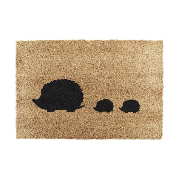 Изтривалка от кокосови влакна 40x60 cm Hedgehog Family – Artsy Doormats