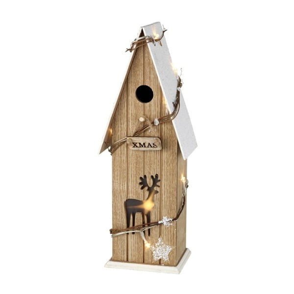 Декоративна къщичка за птици със светлини Сняг - Parlane
