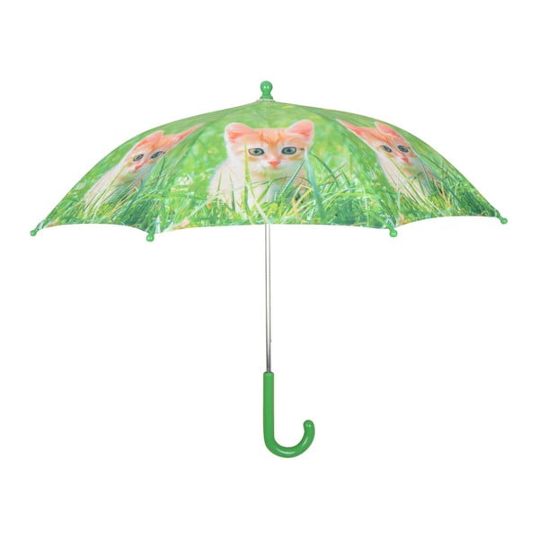 Зелен чадър с принт на котка Animals - Esschert Design