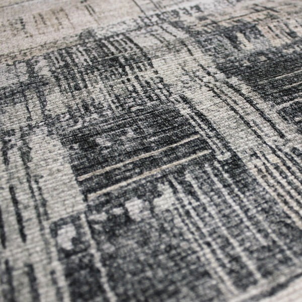 Сива пътека подходяща за пране 60x230 cm Silas Abstract – Flair Rugs-image-3