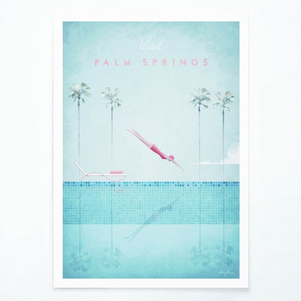 Плакат , 50 x 70 cm Palm Springs - Travelposter