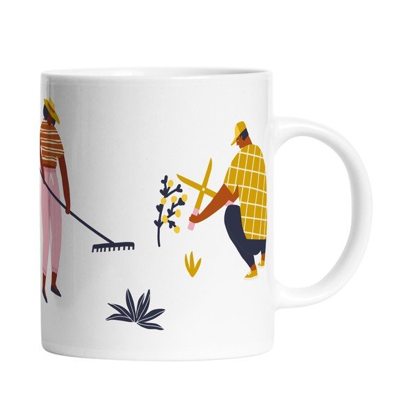Бяла керамична чаша , 330 ml Planting - Butter Kings-image-2