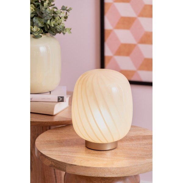 Светложълта настолна лампа със стъклен абажур (височина 20 cm) Summer Globe – Leitmotiv-image-1