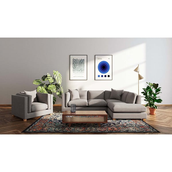 Светлосив ъглов диван (десен ъгъл) Pomo - Ame Yens-image-1