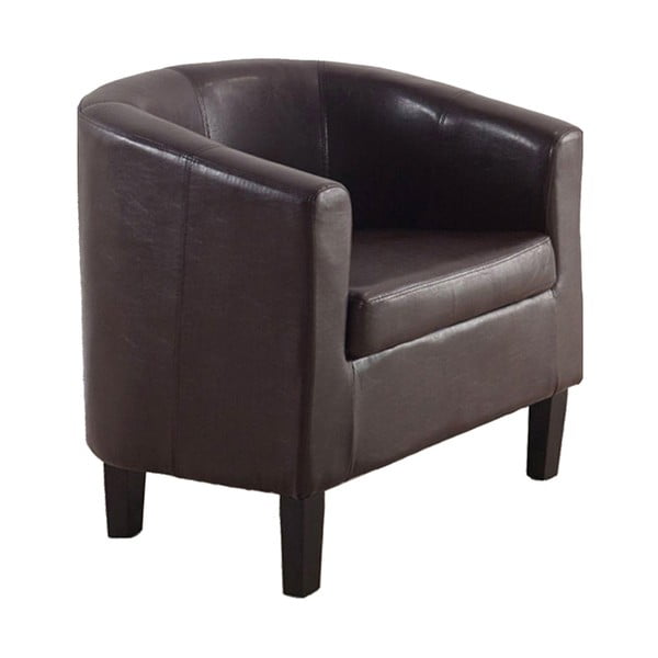 Тъмнокафяв фотьойл от изкуствена кожа Cindy - Evergreen House