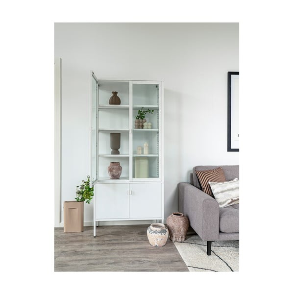 Бял метален шкаф 80x180 cm Brisbane - House Nordic-image-4
