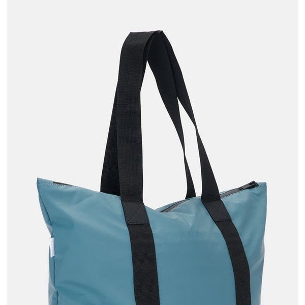 Морско синьо висока водоустойчива чанта Tote Rush - Rains-image-2