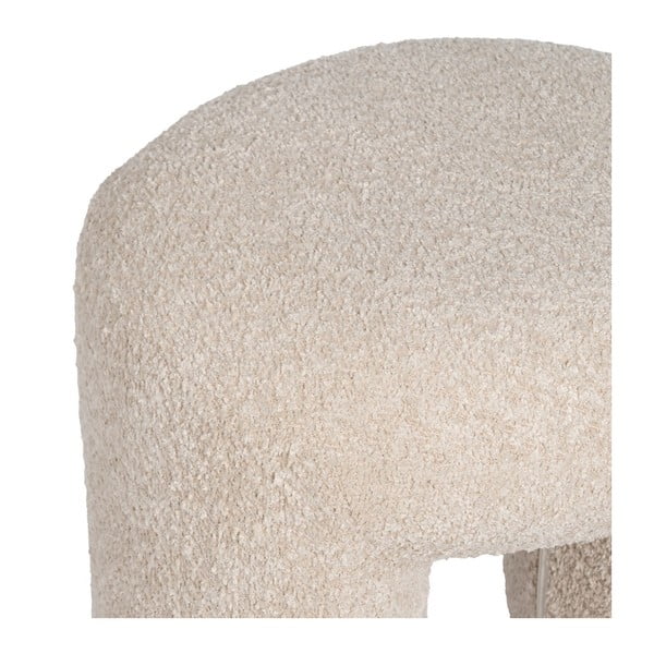 Бежова табуретка от плат букле Suave – Ixia-image-3