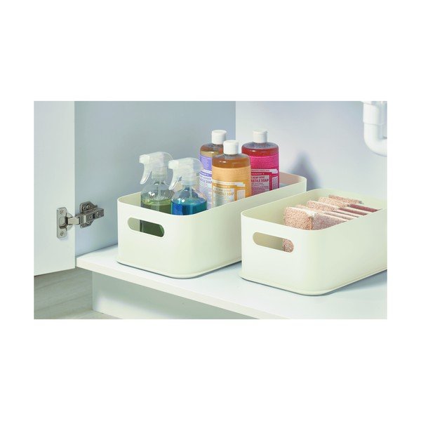 Бяла кутия за съхранение с дръжки, 21,3 x 43 cm Eco - iDesign-image-4