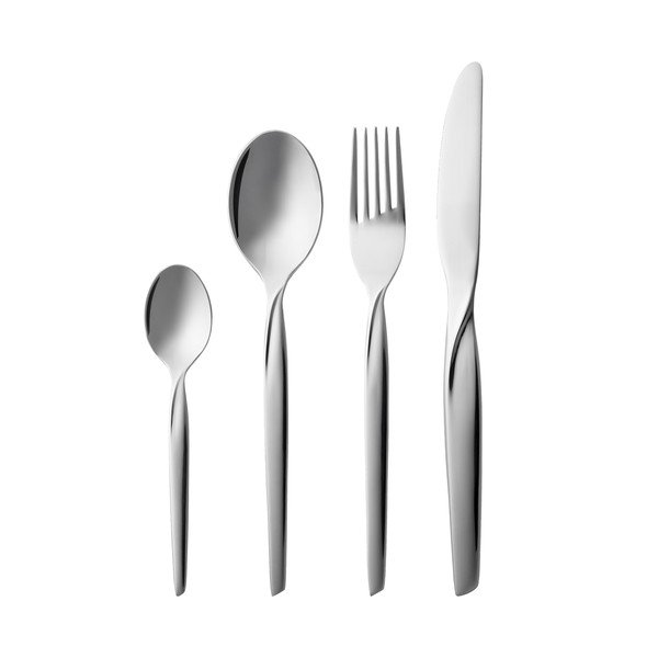 Прибори за хранене от неръждаема стомана в сребрист цвят 16 бр. Twist – Gense