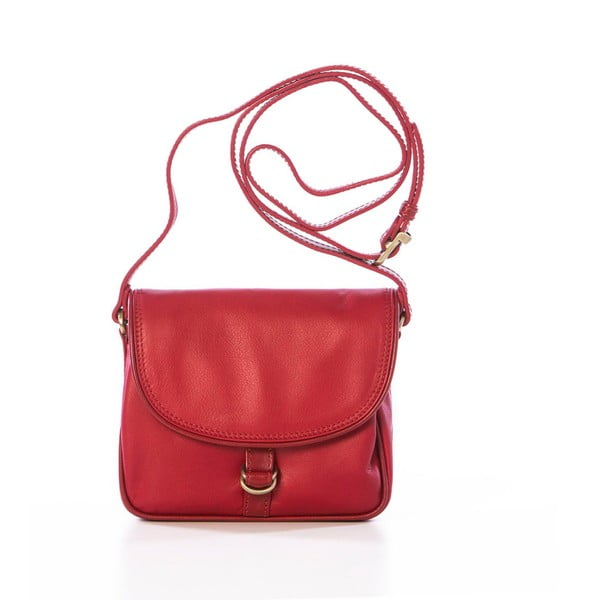 Červená kožená kabelka Gianni Conti Adreanna