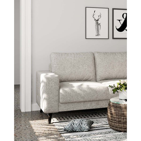 Кремав ъглов диван (десен ъгъл) Fynn - Ghado-image-1