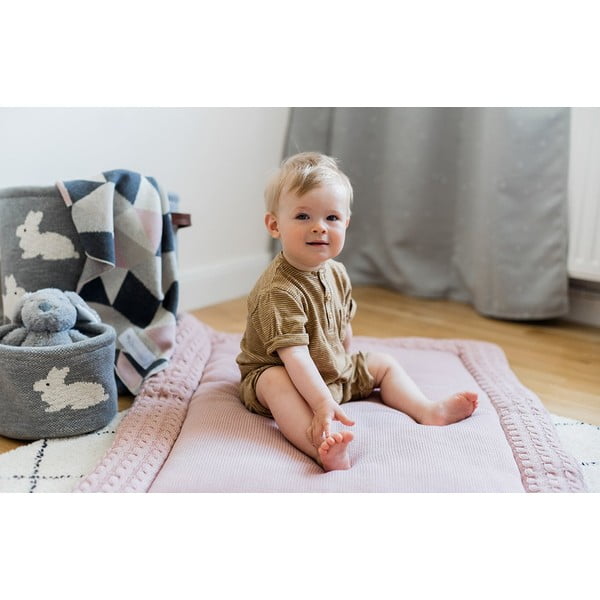 Розово памучно килимче за игра, 70 x 90 cm - Kindsgut-image-1