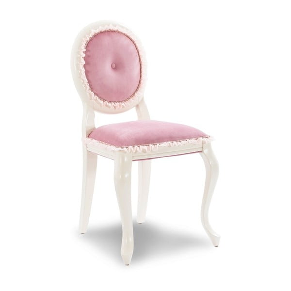 Бял стол с розова тапицерия Dream Chair Pink - Unknown