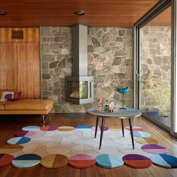 Бежов ръчно изработен вълнен килим 200x290 cm Mia Textured Scallop – Flair Rugs-image-1