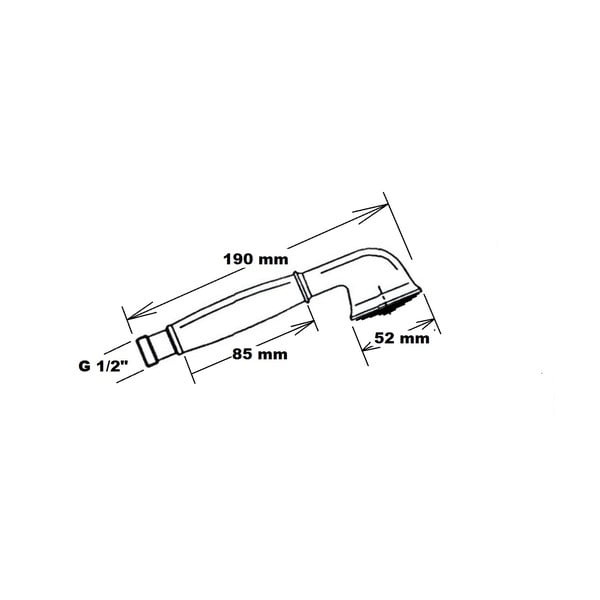 Месингова душ глава в лъскаво сребристо ø 5 cm Antea – Sapho-image-2