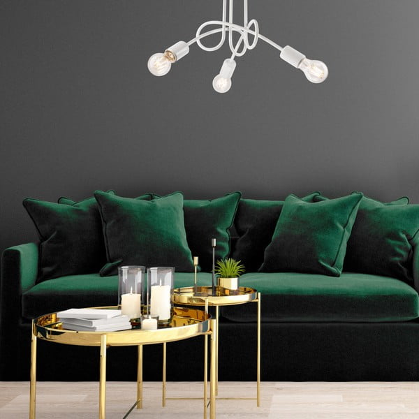 Бяло осветително тяло за таван без абажури 36x36 cm Camilla – LAMKUR-image-3