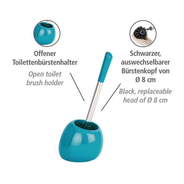 Бензинова синя четка за тоалетна Petrol Polaris - Wenko-image-3