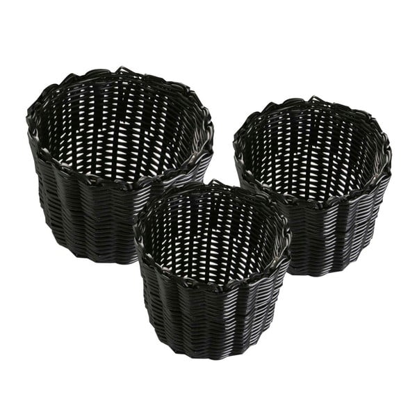 Комплект от 3 тъмно сиви кошници за съхранение Diano - Versa