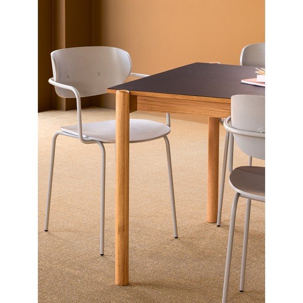 Трапезна маса от масивен дъб 107x190 cm Oblique – Hübsch-image-1