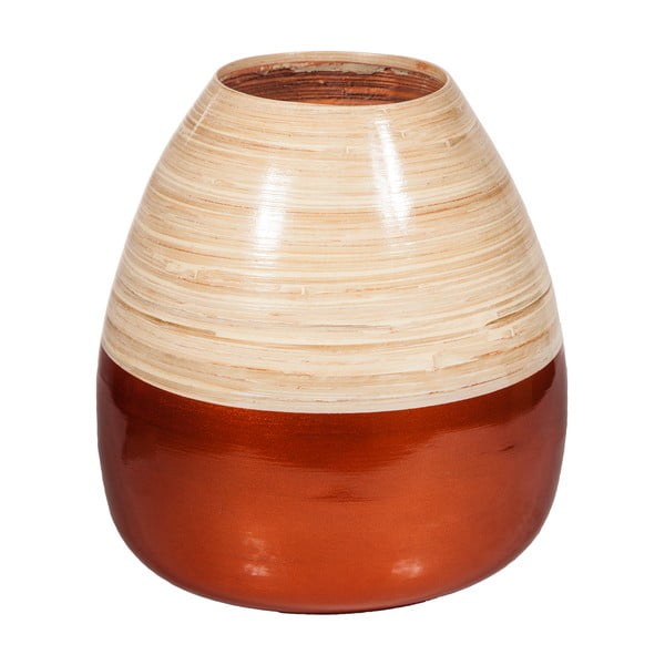 Бамбукова ваза в меден цвят Simone, ø 26 cm - Unknown