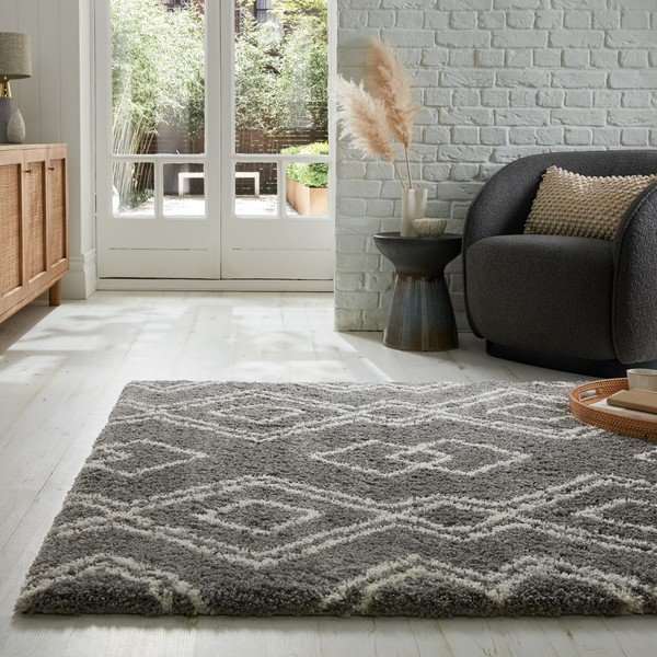 Сив килим 200x290 cm Atlas Berber – Flair Rugs-image-1