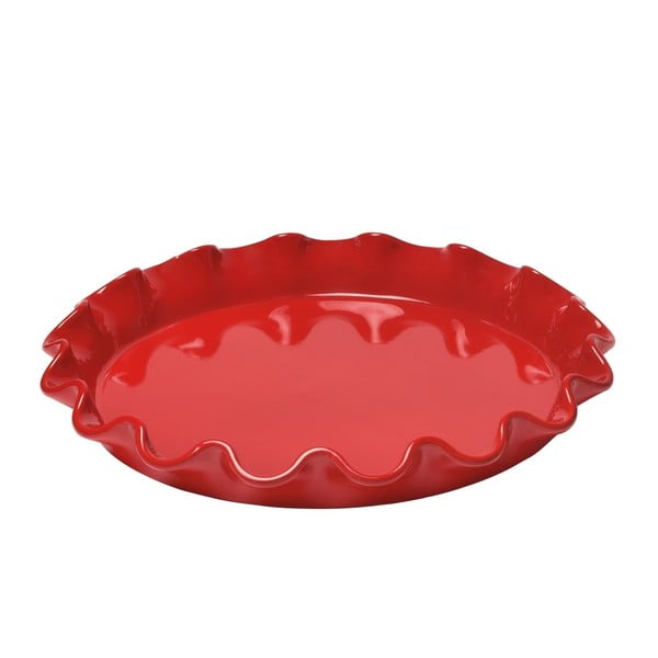 Červená nízká forma na koláč Emile Henry, ⌀ 33 cm