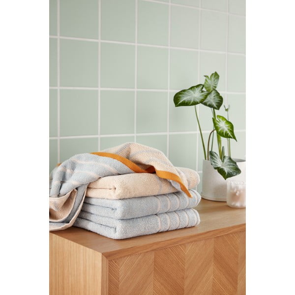 Синя и оранжева памучна кърпа Dora, 50 x 100 cm - Hübsch-image-2