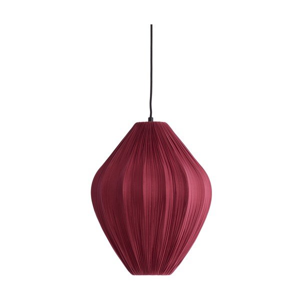 Бордо висящо осветително тяло с текстилен абажур ø 12 cm Verita – Light & Living