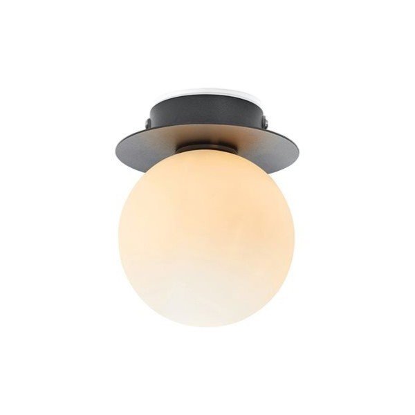 Черно-бял осветително тяло за таван със стъклен абажур ø 10 cm Mini – Markslöjd