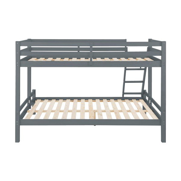 Сиво двуетажно легло от борова дървесина Alpi2 - Støraa-image-2