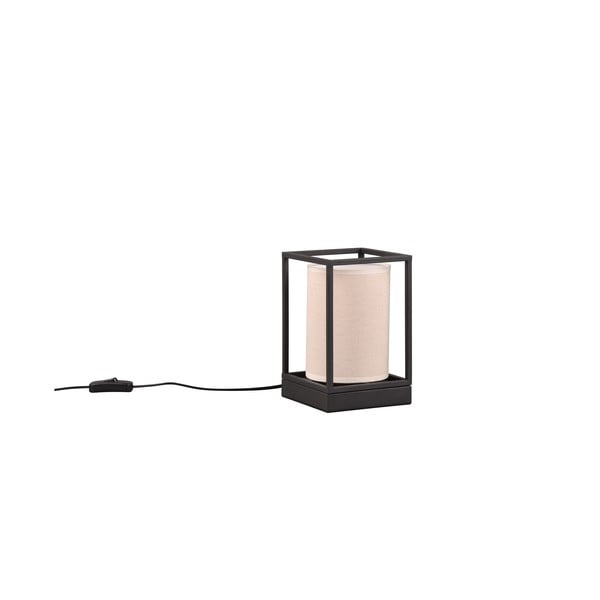 Настолна лампа в матово черно и бежово (височина 22 cm) Ross - Trio