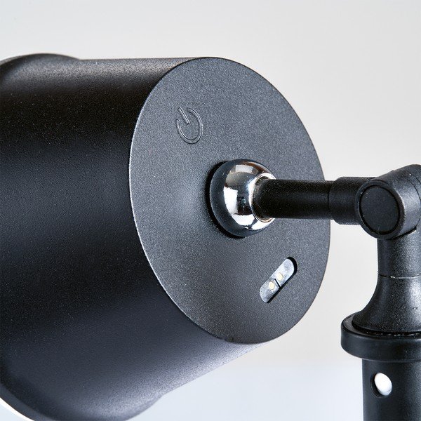 Черна LED настолна лампа с метален абажур (височина 34 cm) Voet – Fischer & Honsel-image-3