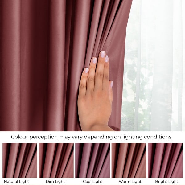 Розово затъмняващо перде 140x245 cm Eyelets – Restilo-image-4