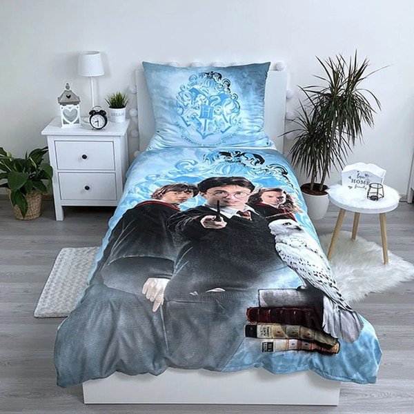Детско спално бельо от микрофибър 140x200 cm Harry Potter - Jerry Fabrics-image-1