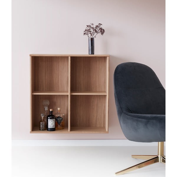 Стенен шкаф за книги, облицован с дъб Mistral 025 - Hammel Furniture-image-1