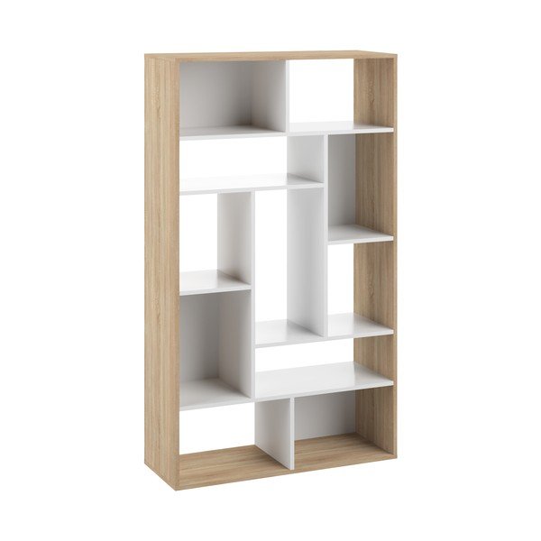 Бяла етажерка за книги в дъб 91x163 cm Seoul - TemaHome-image-2