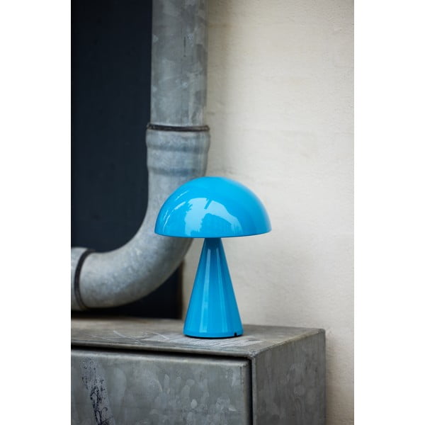 Синя LED затъмняваща се настолна лампа (височина 20 cm) Mush – Hübsch-image-4