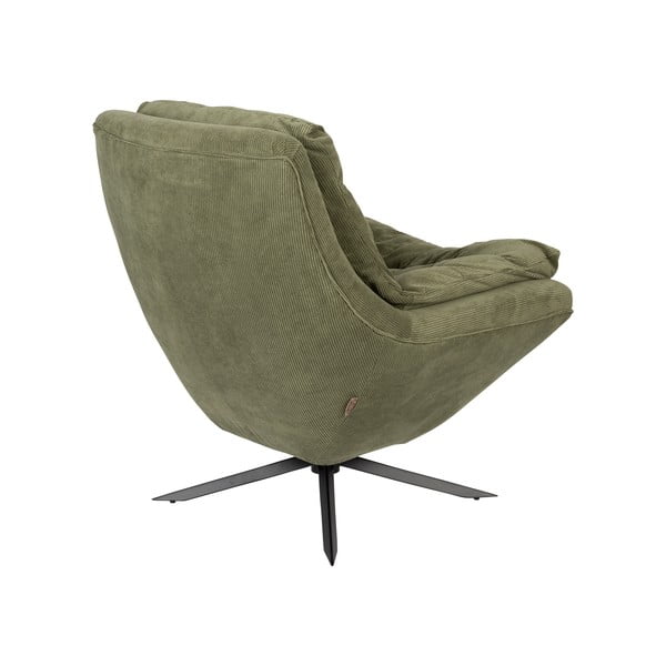 Зелено кадифено кресло Vince - Dutchbone-image-4