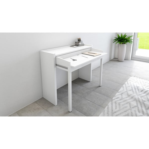 Бяло разтегателно бюро 16 Mel Console - Woodman-image-1