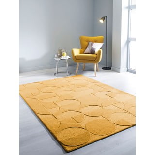 Жълт вълнен килим , 200 x 290 cm Gigi - Flair Rugs