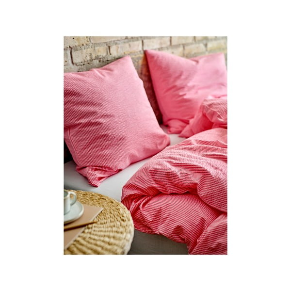 Розово единично  памучно спално бельо 140x200 cm Cheerful – Södahl-image-1