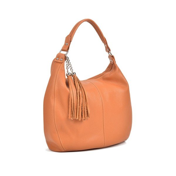 Koňakově hnědá kožená kabelka Sofia Cardoni Bruhna-image-4