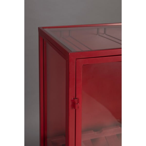 Червен  метален шкаф за вино брой бутилки 10, 65x103x35 cm Mori – Dutchbone-image-3